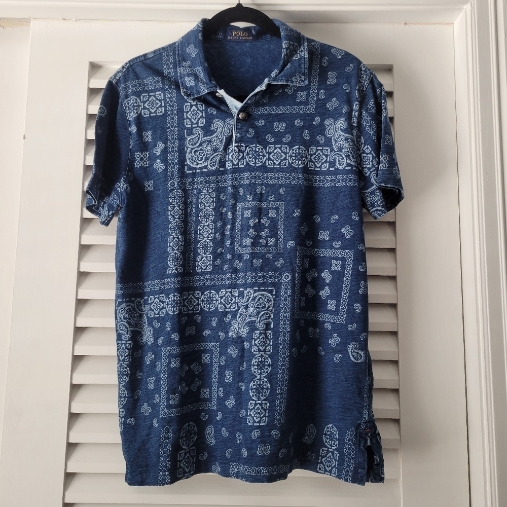 Polo Ralph lauren Radda Golf Bandana print shirt.